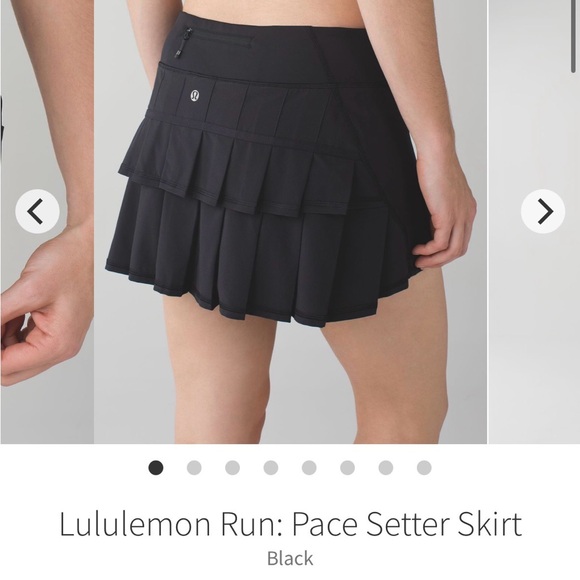 lululemon athletica Pants - lululemon athletica Run: Pace Setter Skirt - Black